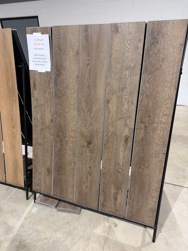 ($1.99/sqft) Bruce Walk in Woods Vinyl Waterproof Flooring 6mm/22mil