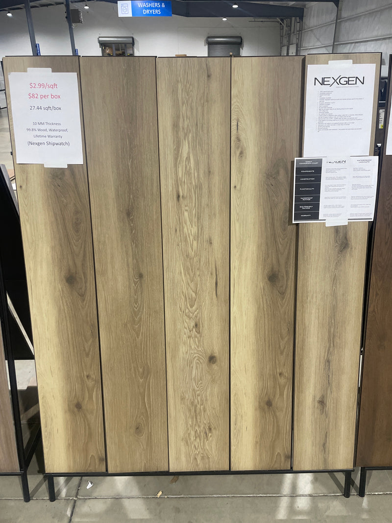 ($2.99/sqft) Nexgen 10mm Waterproof Wood Flooring (Shipwatch)