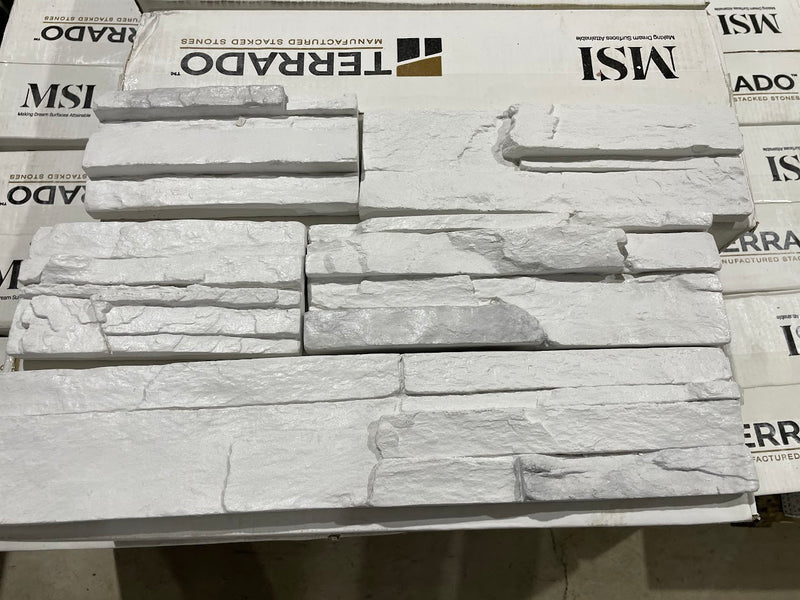 ($3.49/sqft) MSI Terrado Copen Snow Flats Manufactured Stacked Stone