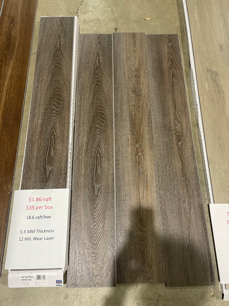 ($1.86/sqft) Serenbe Oak Flynn SPC Vinyl Flooring