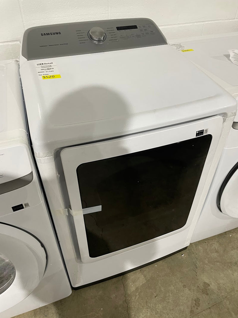 Samsung DVG52A5500W 7.4 Cu. Ft. White Smart Gas Dryer