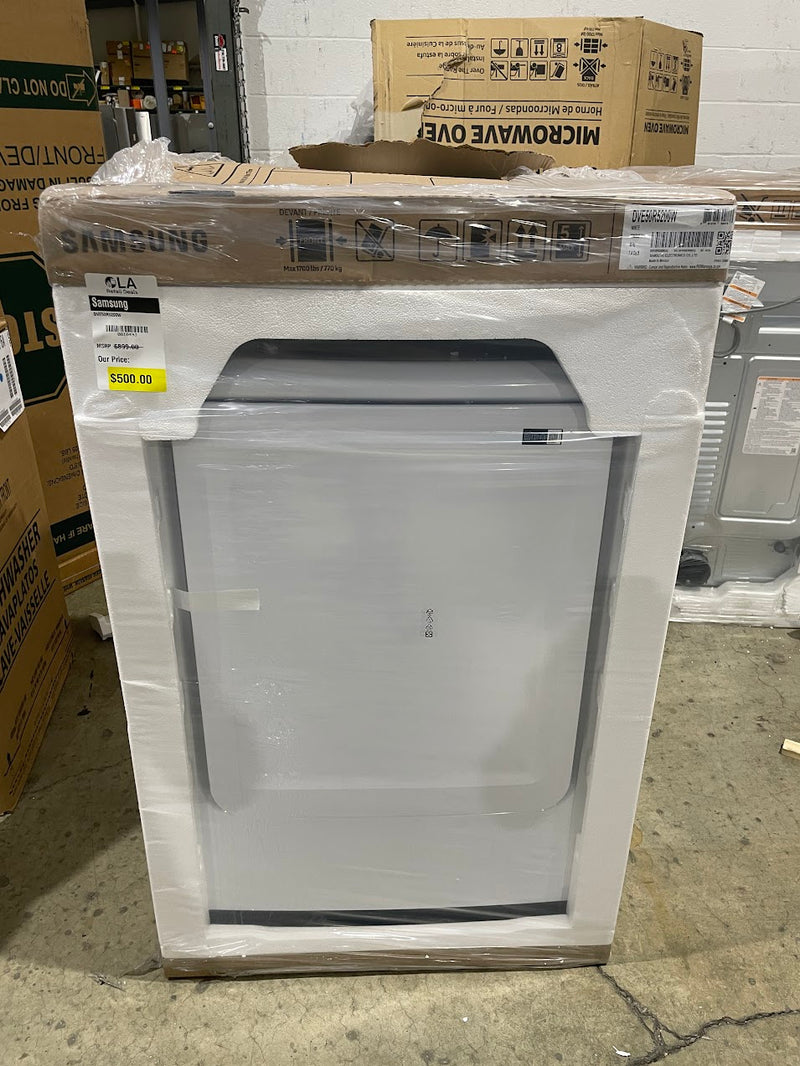 Samsung DVE50R5200W 7.4 cu. ft. White Electric Dryer