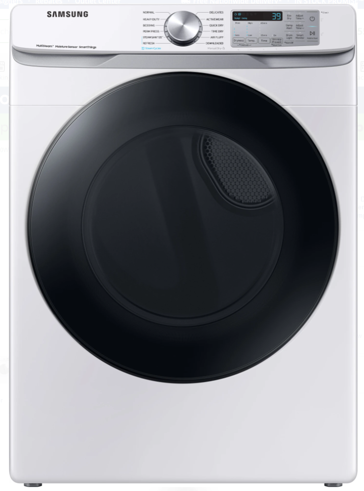 Samsung DVE45B6300W Electric Dryer