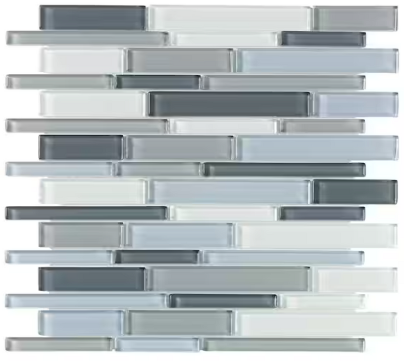 ($8/piece) Jeffrey Court 13x12in. Glossy Glass Mosaic Tile