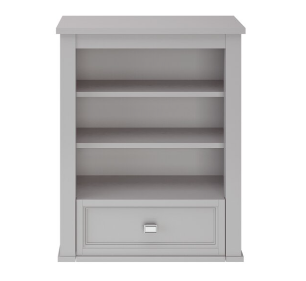 Allen + Roth Canterbury 24-in x 28-in x 10-in Light Gray Soft Close Bathroom Wall Cabinet