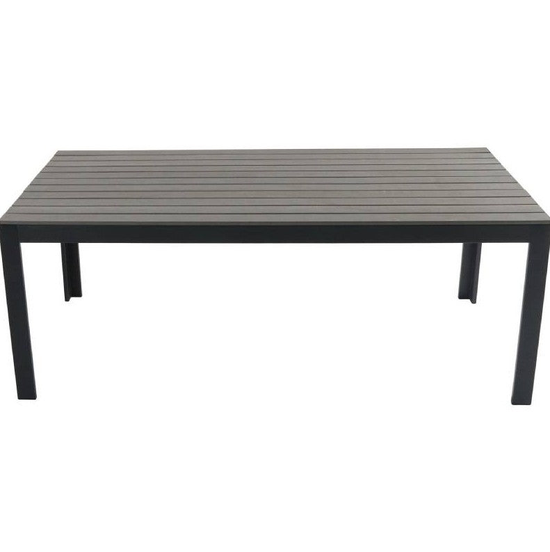 Hanover Tucson Aluminum Faux Wood Top Table