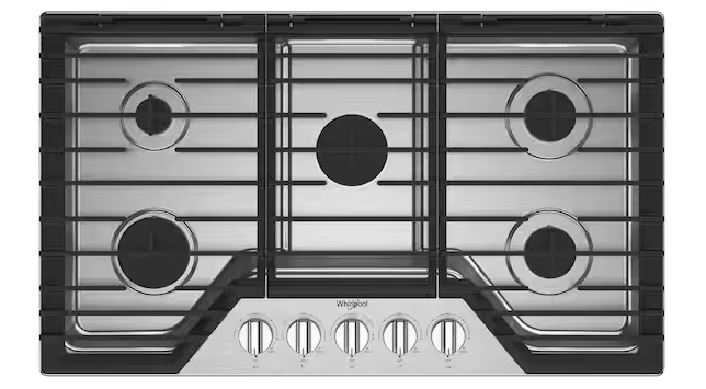 Whirlpool WCGK5036PS 36 in. Gas Cooktop