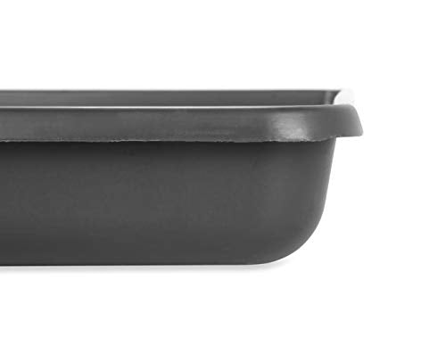 Camco 20750 Washing Machine Drain Pan with PVC Fitting, 30-Inch x 32-Inch, Graphite - Protects Your Floors from Washing Machine Leaks - Easy to Use