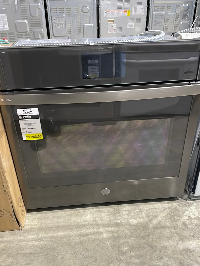 GE PTS9000BNTS Single Smart Electric Wall Oven